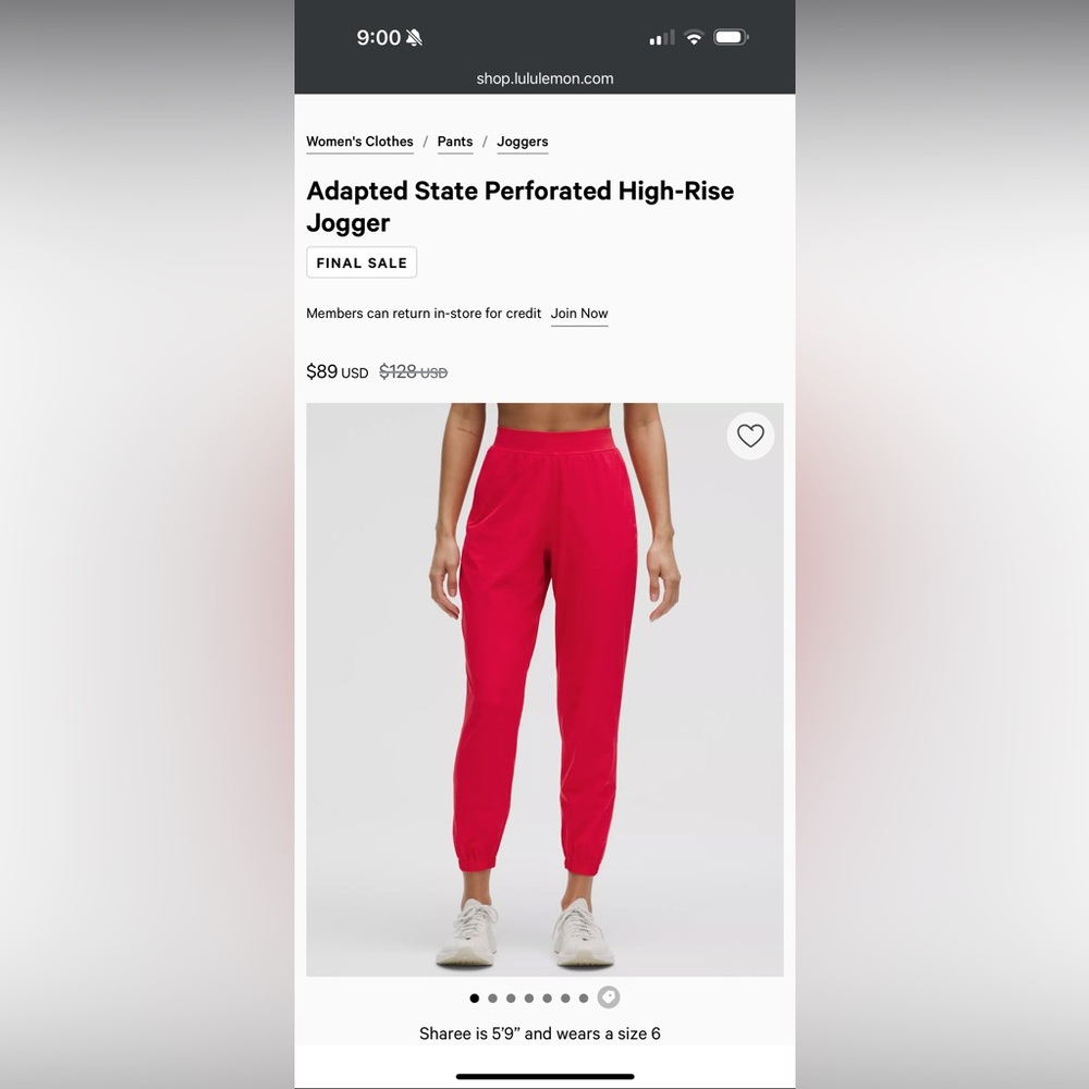 Adapted State Perforated High-Rise Jogger